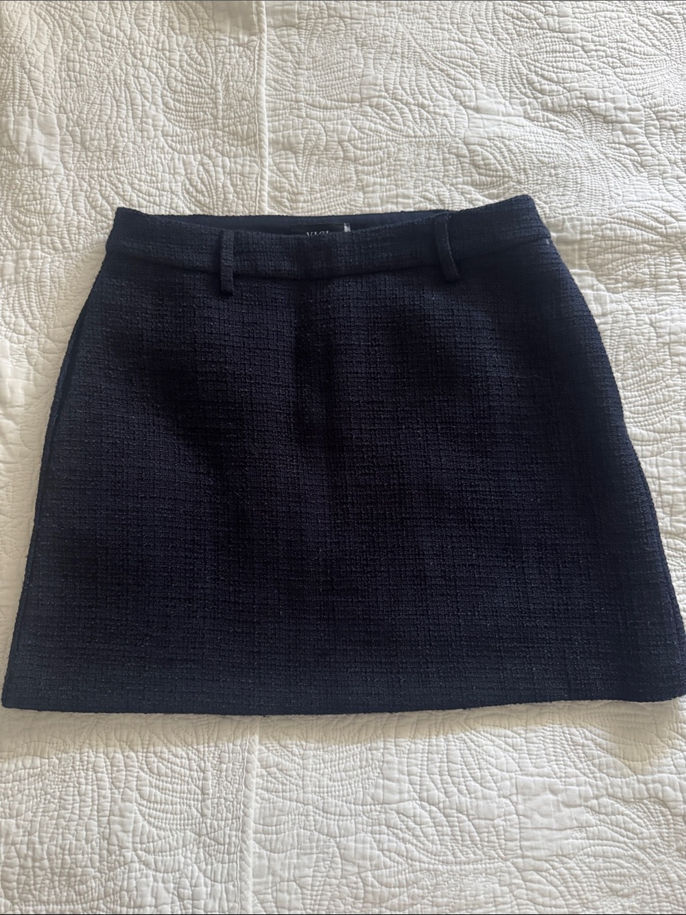 Vici Black Textured Tweed Mini Skirt